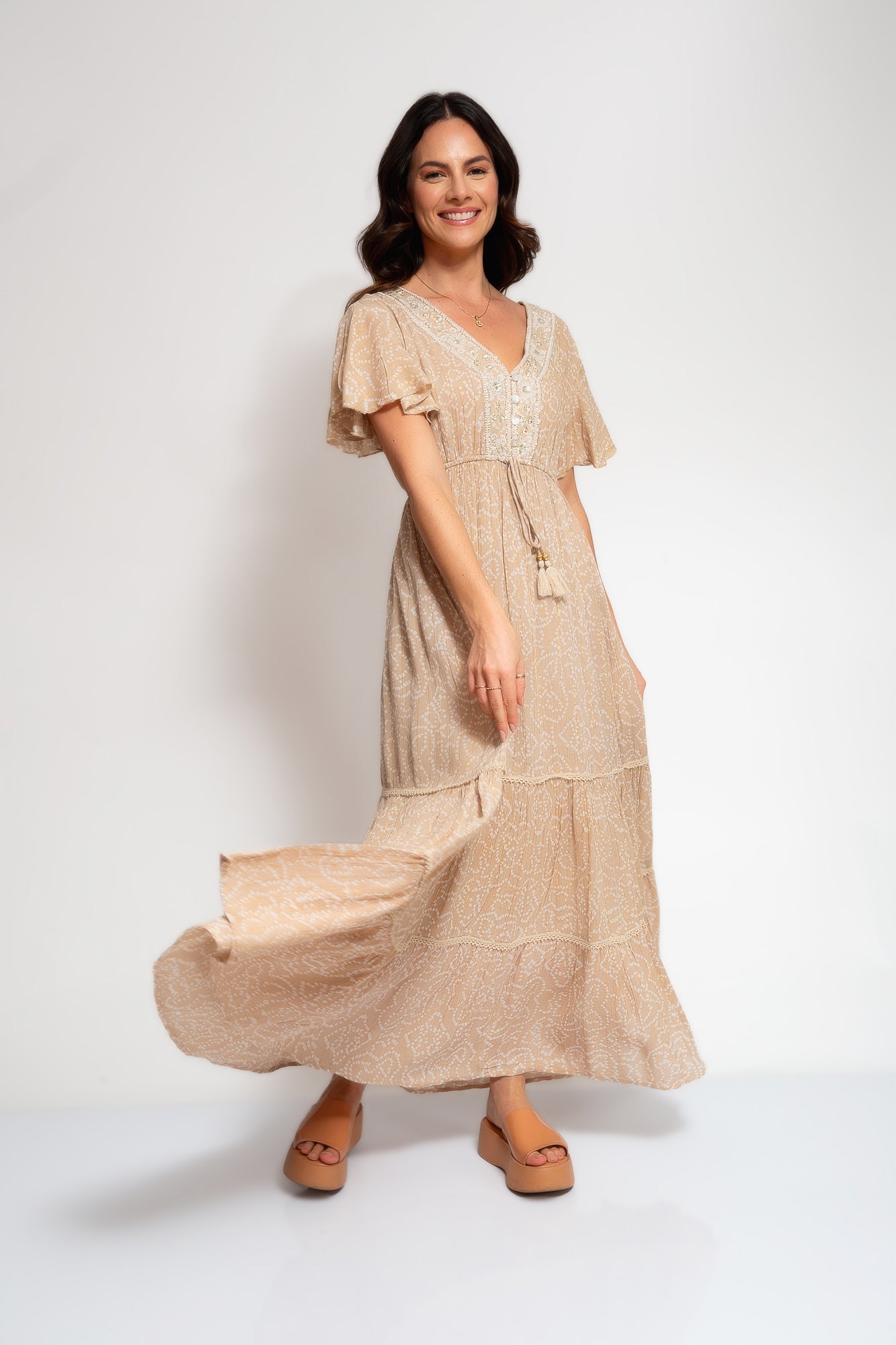 Vestido Beige