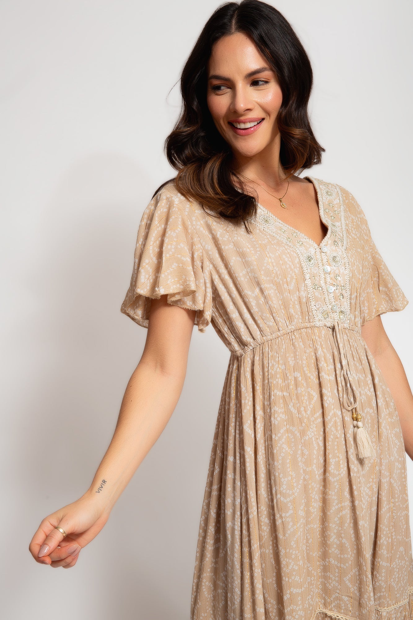 Vestido Beige
