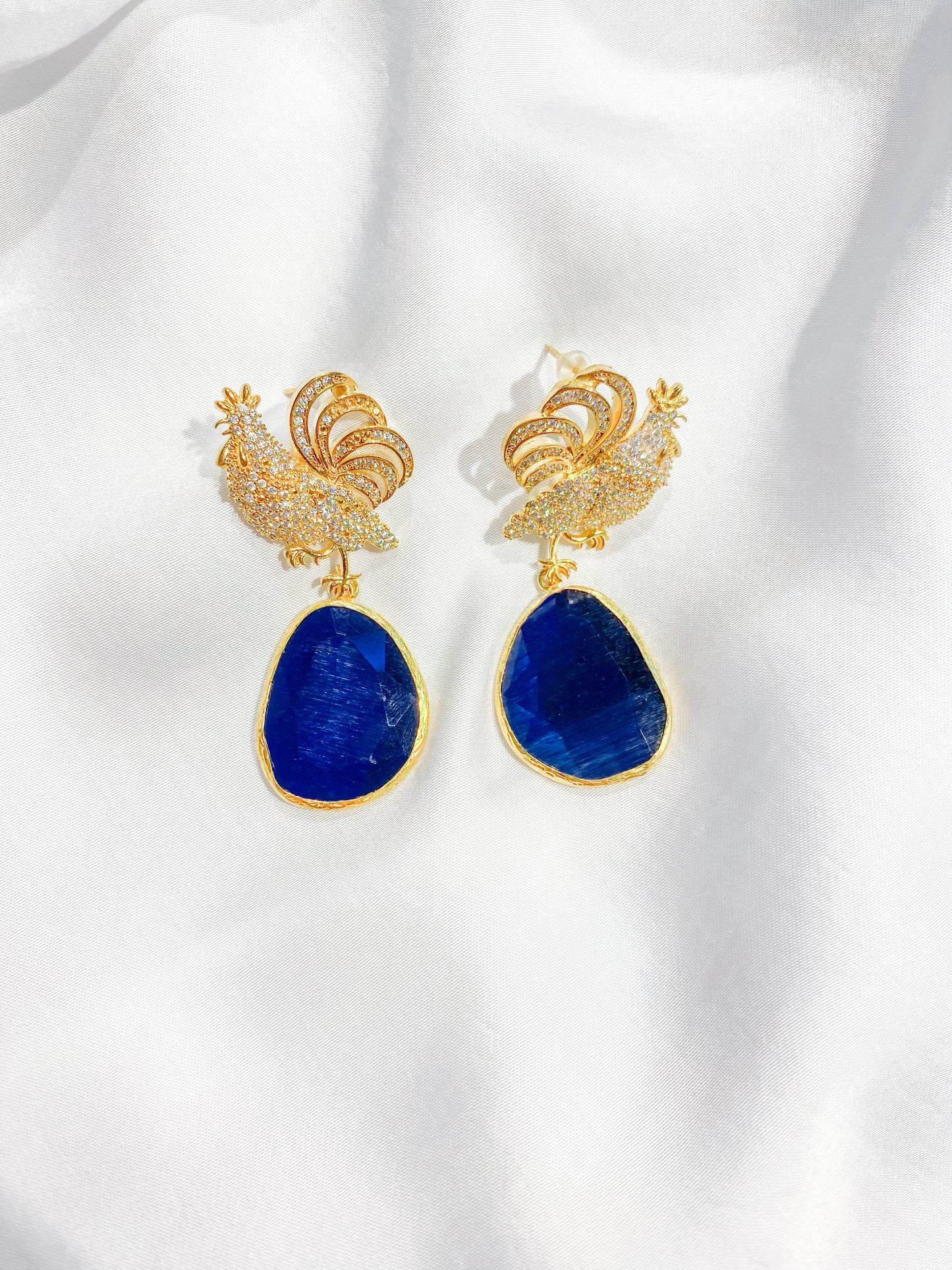 Aretes Cock Azul