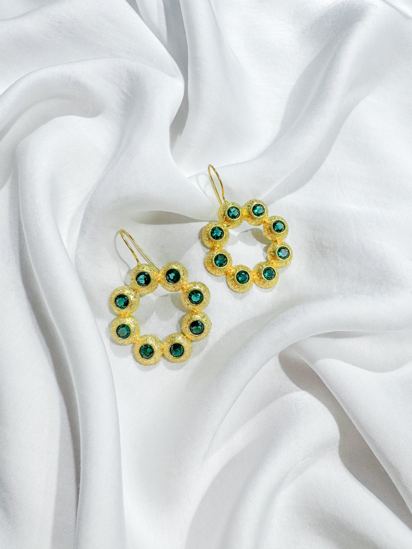 Aretes Argolla Verde