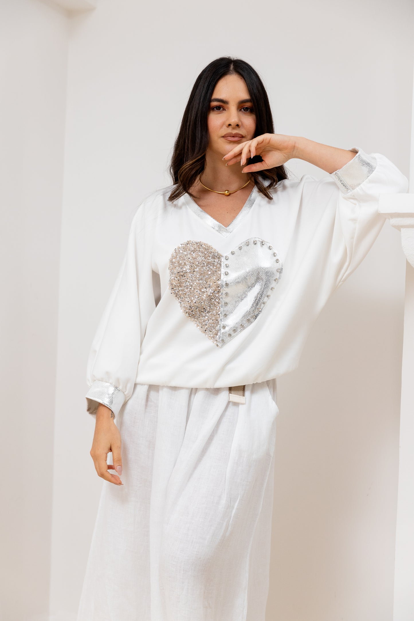 Blusa Shiny Heart
