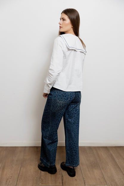 Pantalón Denim Animal Print