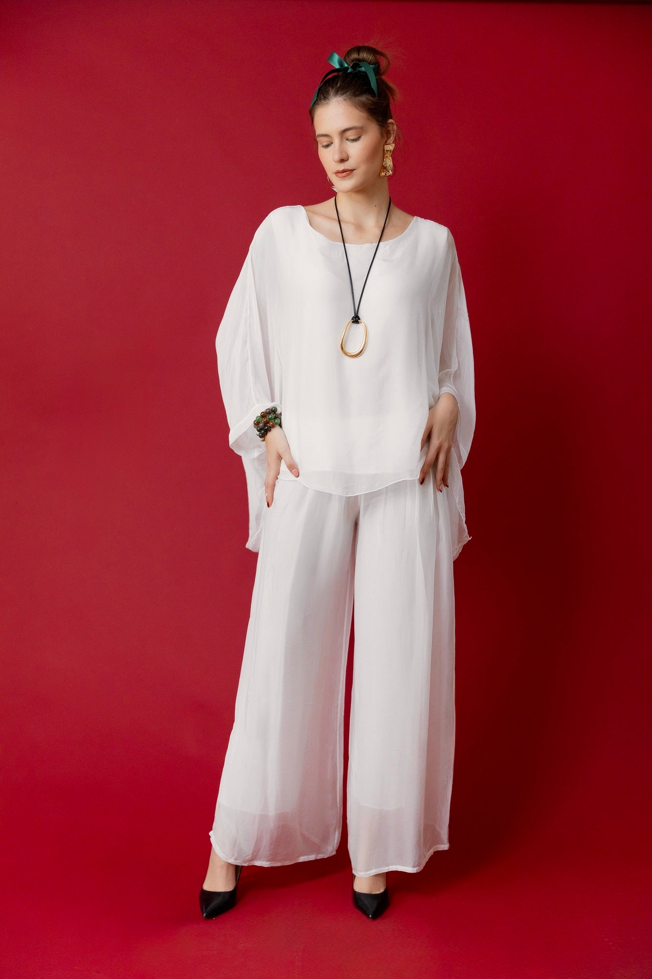 Pantalón Seda Italiana Cloud