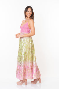 Vestido Pink Green