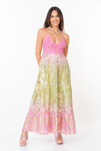 Vestido Pink Green