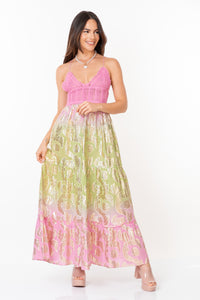 Vestido Pink Green