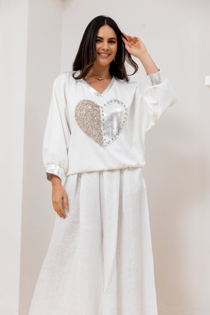 Blusa Shiny Heart