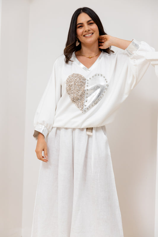 Blusa Shiny Heart